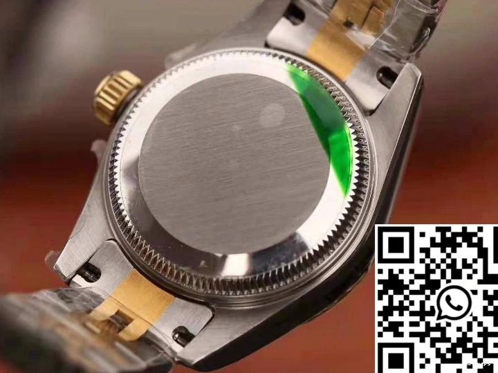 Dial Datejust Silver Yellow 28MM Rolex Gold 18K Lady 0105